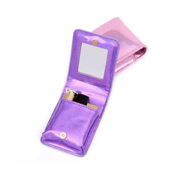 

New creative cosmetic bag Portable with PU love embroidered lipstick bag Mini makeup mirror lipstick box