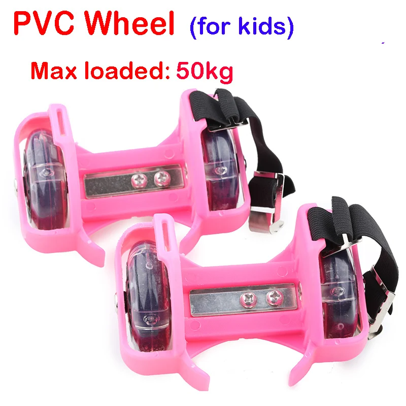 50kg PVC Pink Мигающая обувь для катания на роликах; маленький вихревой шкив; флэш-колесо; роликовые коньки; спортивные роликовые коньки; обувь для детей и взрослых - Цвет: 50kg PVC Pink