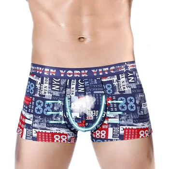 

2020 Underwear Male Underwear Boxers Men Brand Sexy Print Letter Cotton Pouch Boxer Underpants Soft Breathable Boxer Para Hombre