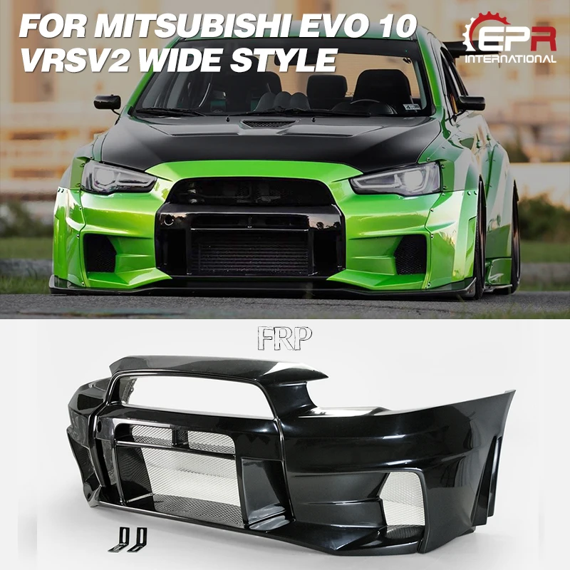 Для Mitsubishi Evolution X EVO 10 VRSV3 Style FRP Стекловолоконный передний бампер (можно