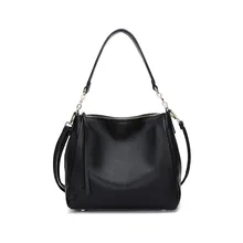 Новинка, модная женская сумка с цепочками из мягкой натуральной кожи, элегантная женская Сумка Хобо на плечо, сумка-мессенджер, сумочка, сумка