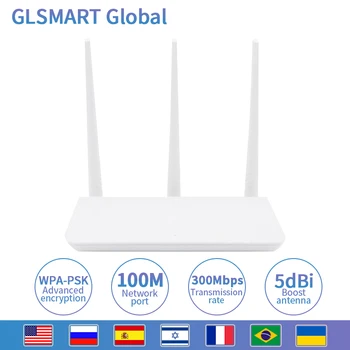 

GLSMART GLF3 300Mbps Wireless Home WIFI Router 3*Antenna 1WAN+3LAN RJ45 Ports Easy Setup AP Mode