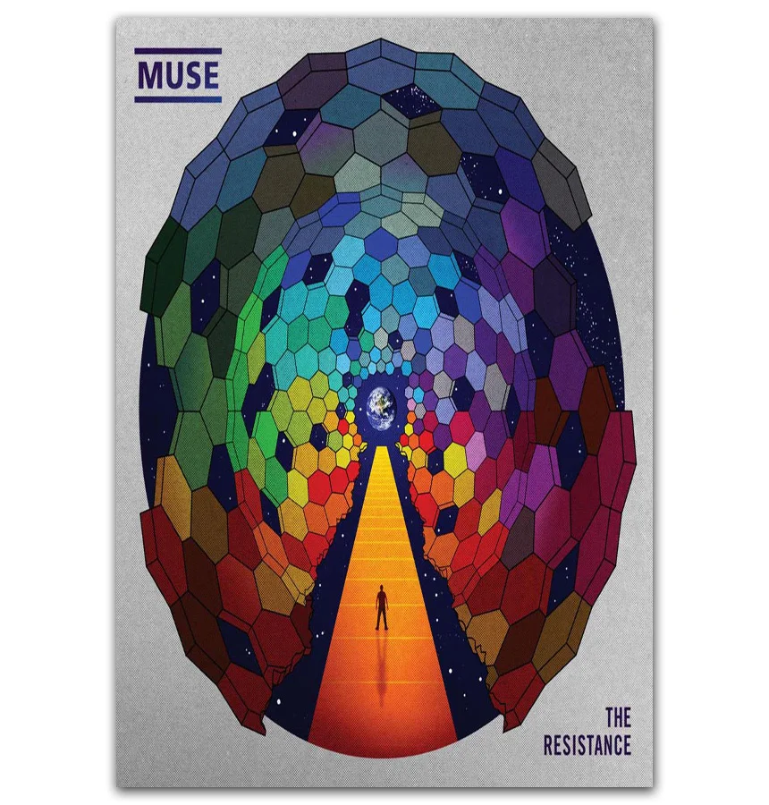 GX133 Muse поп-рок музыкальный альбом чехол сопротивление звезда картина плакат
