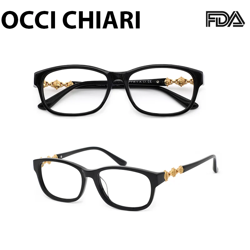 OCCI CHIARI винтажные женские очки оправа оптический стильный синий светильник
