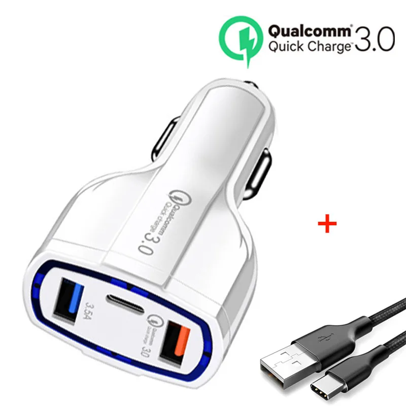 3 порта Quick Charge 3,0 Автомобильное зарядное устройство 3.5A USB зарядное устройство для iPhone samsung LG мобильных телефонов планшетов автомобильное зарядное устройство