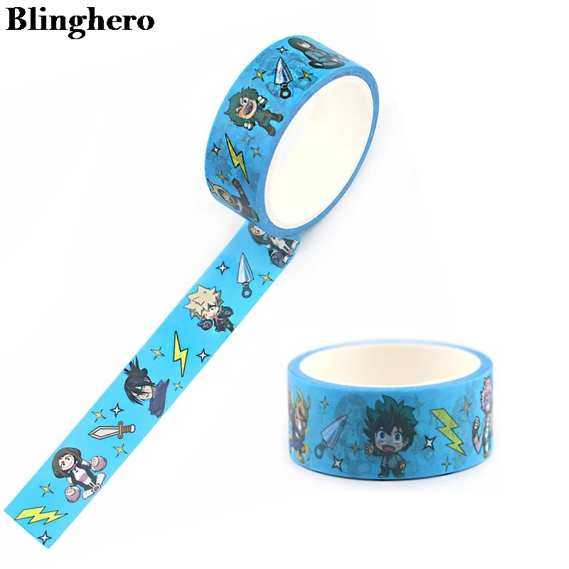 

Blinghero 15mmX5m Funny cartoon anime Washi Tape Paper DIY Decorative Adhesive Tape Stationery Masking Tapes Supplies ZC0025