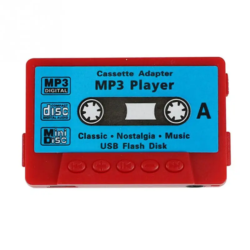 Форма кассеты мини MP3 плеер Красный милый S порт музыкальный Перезаряжаемый USB