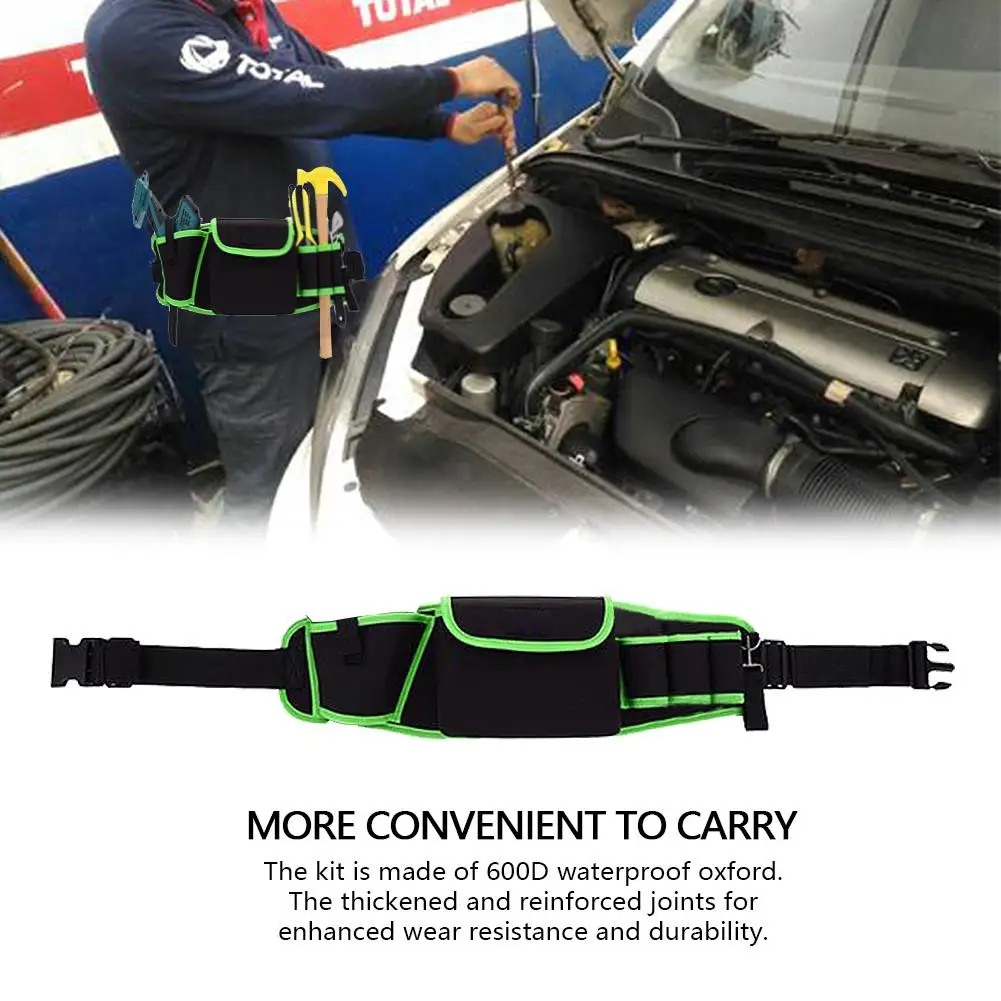 

Multi-pockets Tool Bag Waist Pockets Electrician Tool Oganizer Carrying Pouch Tools Bag Belt Waist Pocket Case