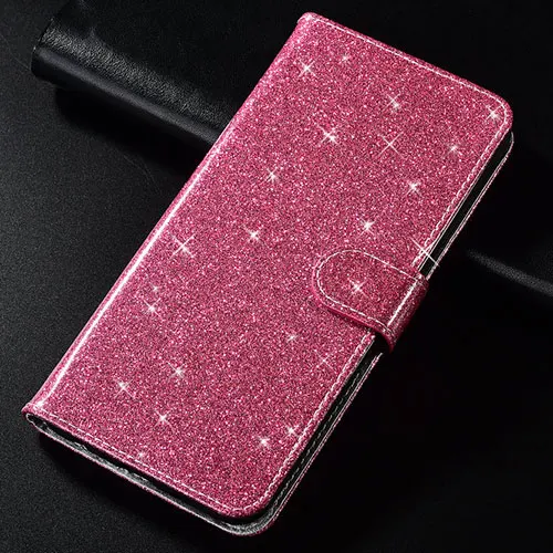 Роскошный чехол-бумажник из искусственной кожи для redmi 4 4A Note 4 5A redmi 6 6A Note 7 8 Pro 7A 8A GO, кожаный чехол-книжка - Цвет: Rose red