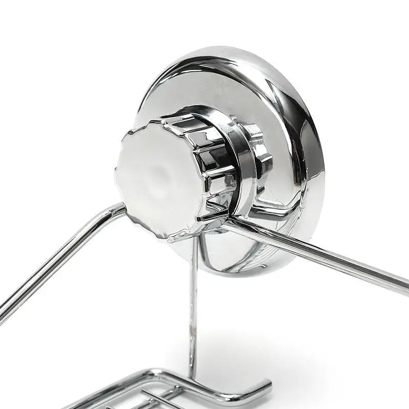 Seemless Nailless Sucker Hook Bathroom Stainless Steel Hooks Storage Shelf Strong Spacious Suction Pressure Manufacturers Direct