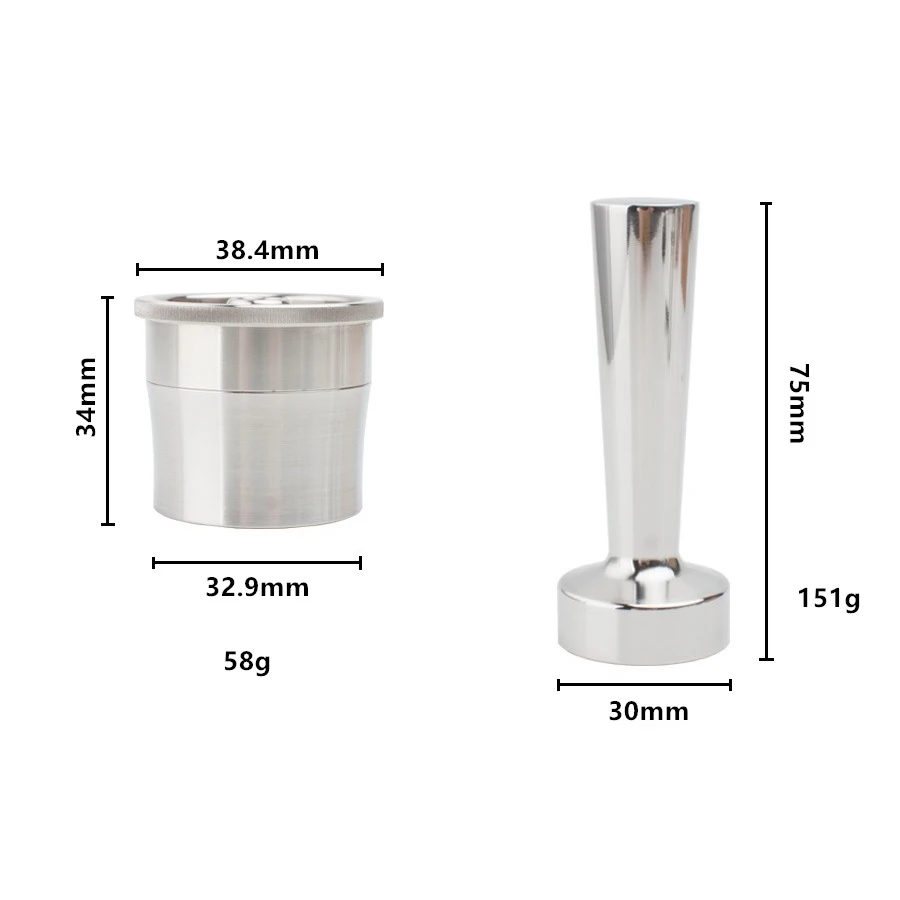 Capsulone/совместима с illy Кофеварка/нержавеющая сталь металлическая пополняемая