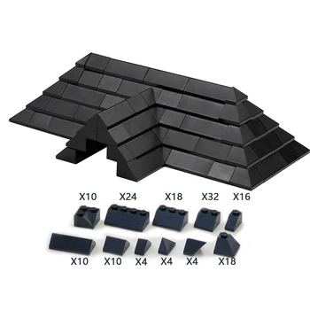 

Roof Tiles Pack Brick Pack DIY Enlighten Block Brick Set Compatible With Other Assembles Particles No Instruction