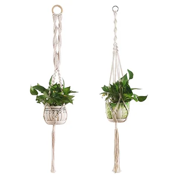 

Hand Made Flower Basket Green vine Pot Planter Hanging Vase Container Wall Plant Basket For Garden b062