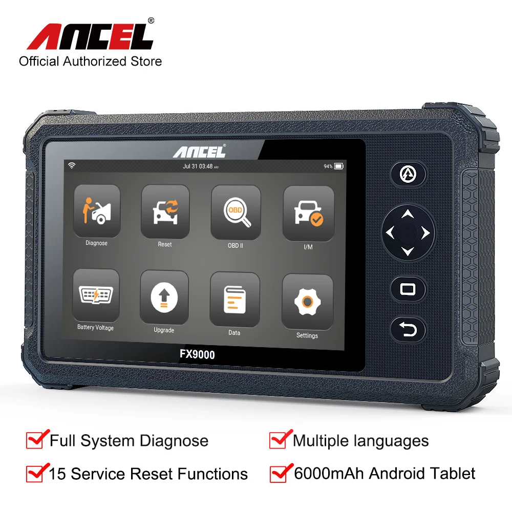 Ancel FX9000 полная система Профессиональный OBD2 автомобильный диагностический
