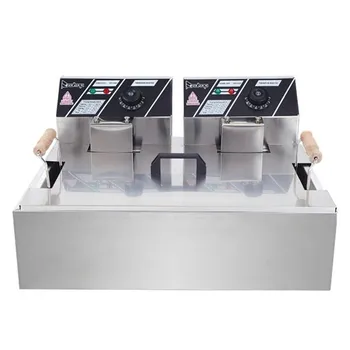 

Oil Consumption 12.7Qt/12L Oil Pan Total Capacity 23.26Qt/22L Stainless Steel Large Single-Cylinder Electric Fryer 5000W Max