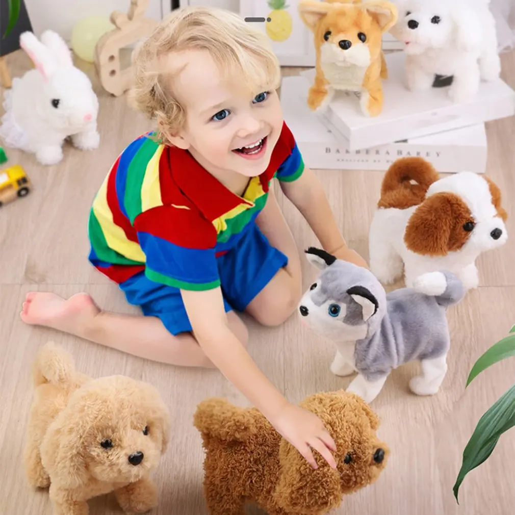 

Sound Control Walk Funny Children Cute Intelligent Bark Interactive Robot Dog Electric Toy Stand Pets