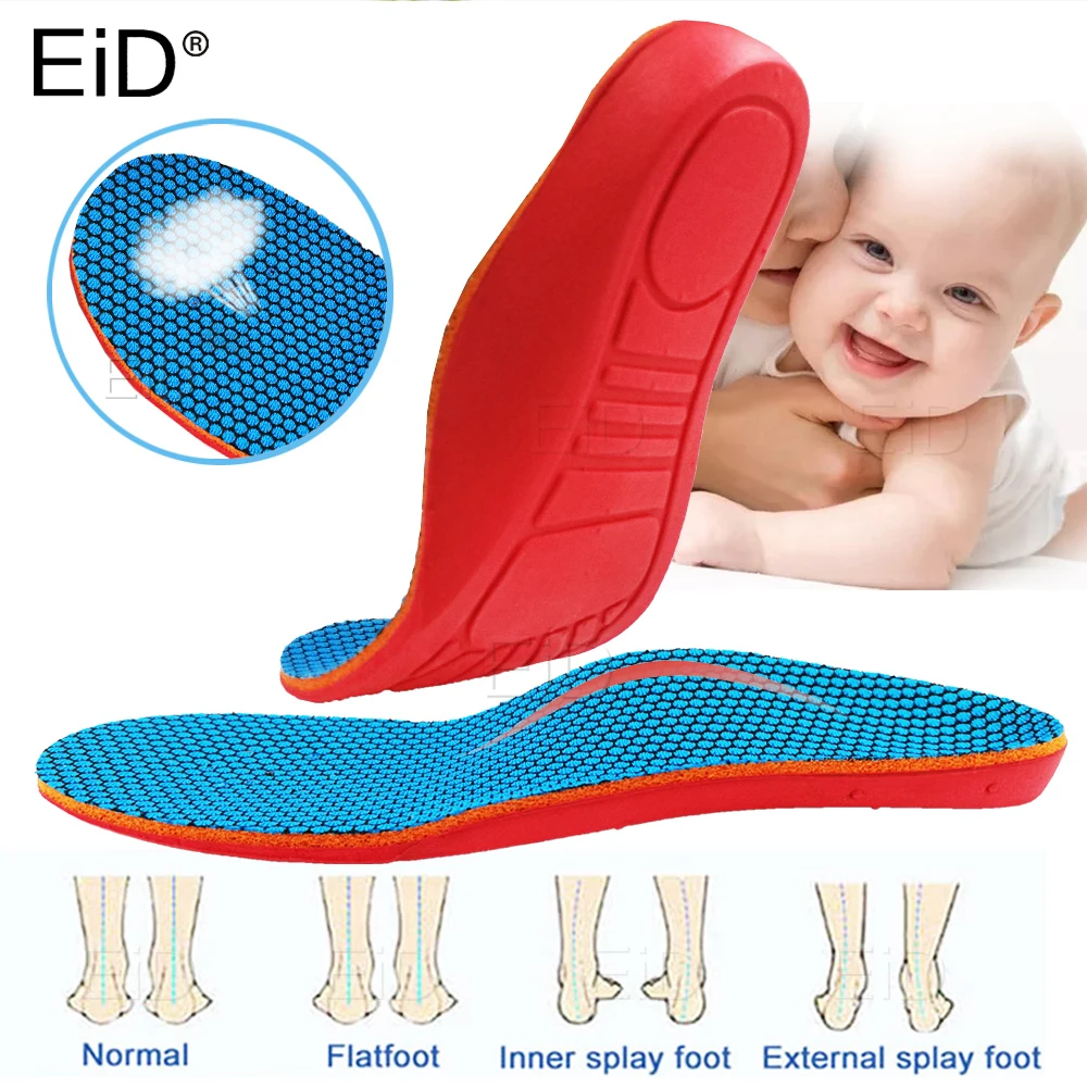 

EID 4D Orthotic Insoles flat feet for kids and Children Arch Support insole for X-Legs child orthopedic shoes Cushion Foot Care