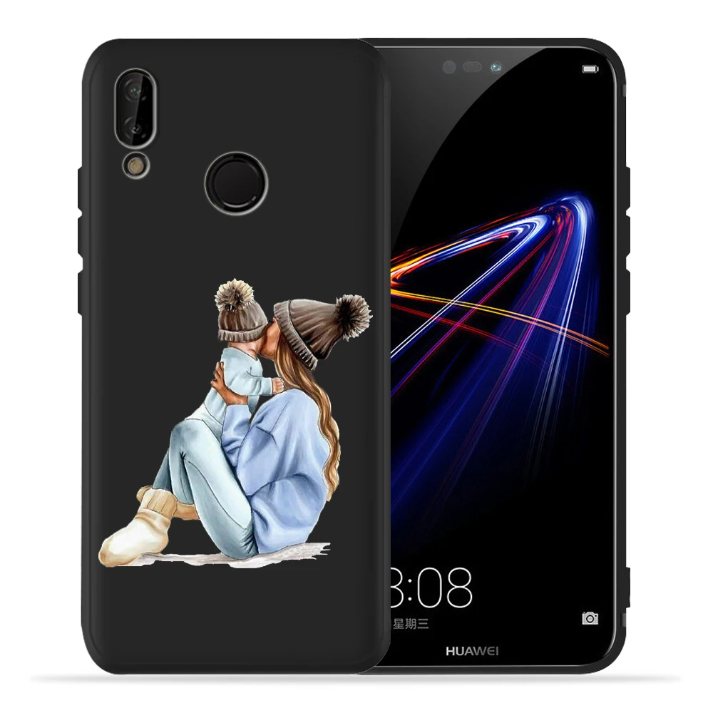 Модный чехол для мамы и дочки, супермамы и папы для huawei p20 Pro, чехол P20 P30 Pro P9 P8 mate 20 Lite Honor 8X9 10 20 PSmart