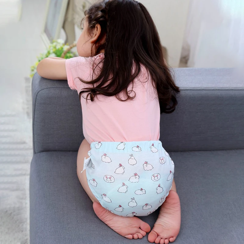 Baby Cotton Training Pants Panties Baby Diapers Reusable Cloth Diaper Nappies Washable Infants Children Underwear Nappy Changing