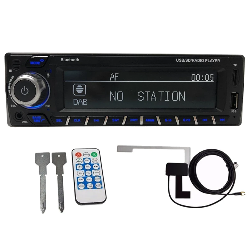 1Din DAB + приемник автомобильный Радио MP3 Стерео Авторадио Поддержка AM FM RDS Bluetooth USB SD AUX с DAB антенной