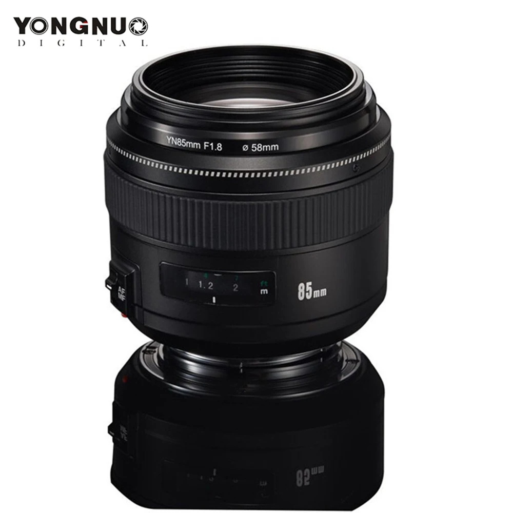 Светодиодная лампа для видеосъемки YONGNUO YN85mm F1.8 Камера объектив с фиксированным фокусным расстоянием для Canon EF крепление EOS 85 мм AF/MF Стандартный Средний телеобъектив с фиксированным фокусным расстоянием Камера объектив 5diii