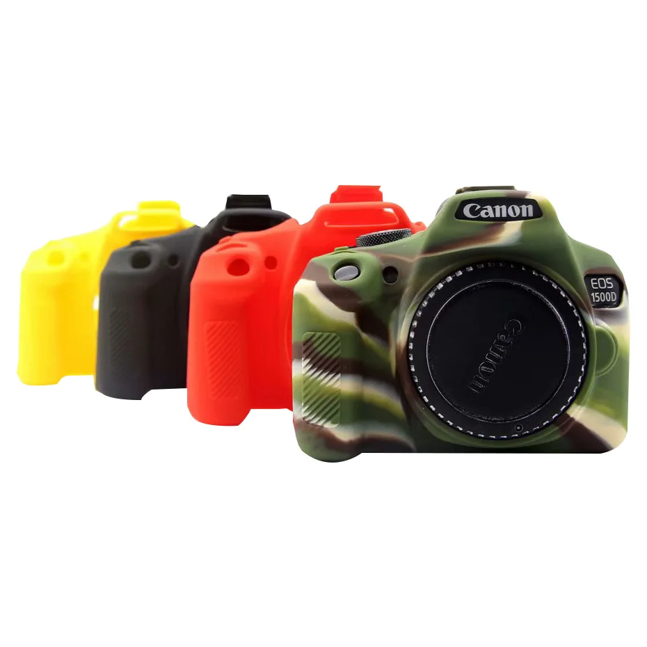 Сумки для камеры Canon EOS 1300D 1500D Мягкий силиконовый чехол цвет резиновый чехол для Canon EOS Rebel T6 Камера Сумка Открытие батареи