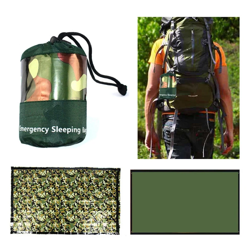 Открытый аварийный спальный мешок для выживания многоразовое одеяло Кемпинг Туризм Выживание Reng спасательное термальное одеяло