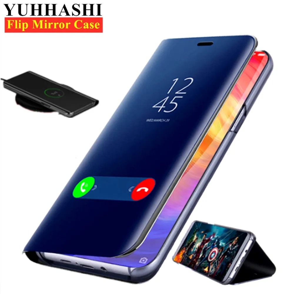 

Flip Case For Samsung Galaxy Note 8 9 10 pro Cover For samsung galaxy J2 J3 J4 J5 J6 J7 J8 Plus 2018 Luxury Flip mirror Cases