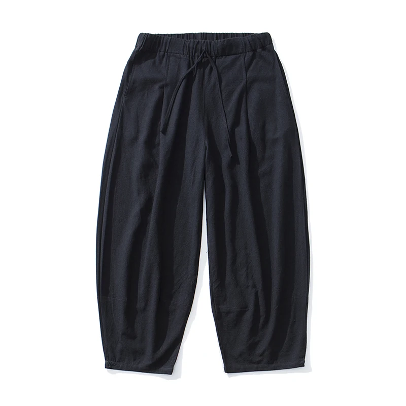 Men's Harem Pants Harajuku Wide-leg Sweatpants Male Cotton Linen Loose Trousers Streetwear Men Woman Casual Pants Korean Fashion wide leg pants wide leg sweatpants