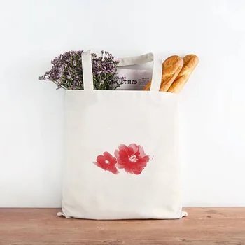 

Pink series Canvas Tote Bag Shopping Bag Custom Print Logo Text DIY Handbag Daily Use Eco Ecologicas Reusable Recycle