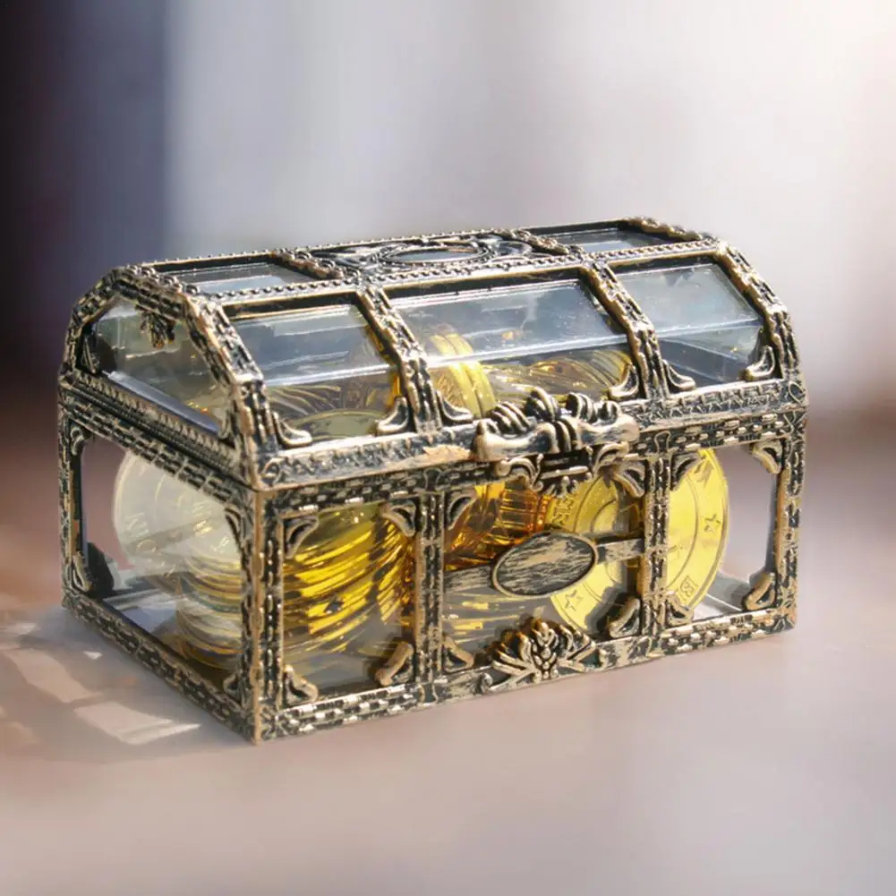 Retro Transparent Pirate Box Lightweight Plastic Treasure Box