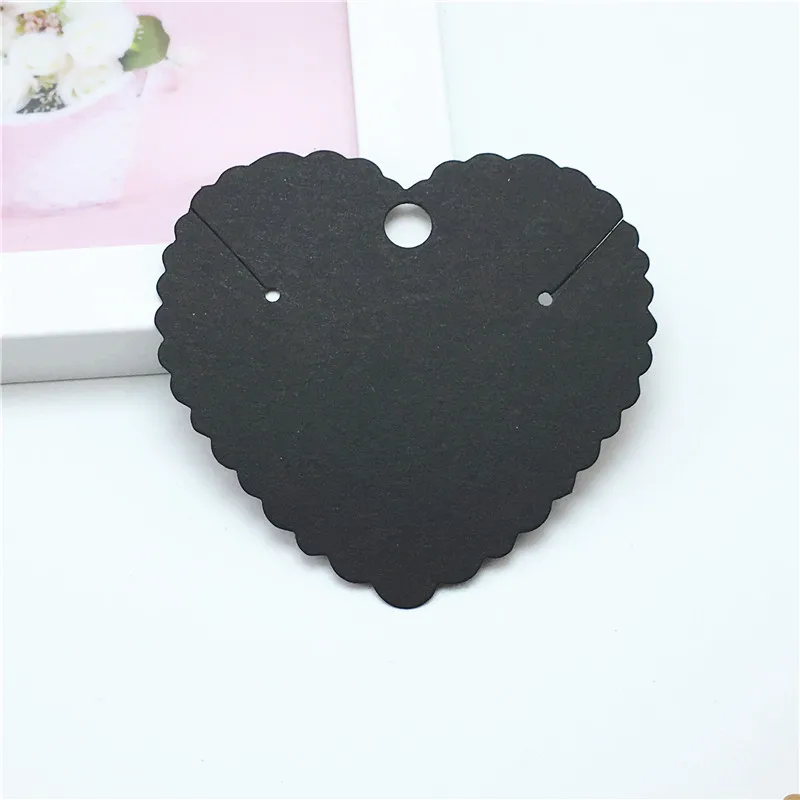 Only Black cards 50 шт коричневый/черный/белый цвет бумажные подвесные упаковочные карты модные ювелирные изделия дисплей карточка для ожерелья с OPP сумки - Цвет: Only Black cards