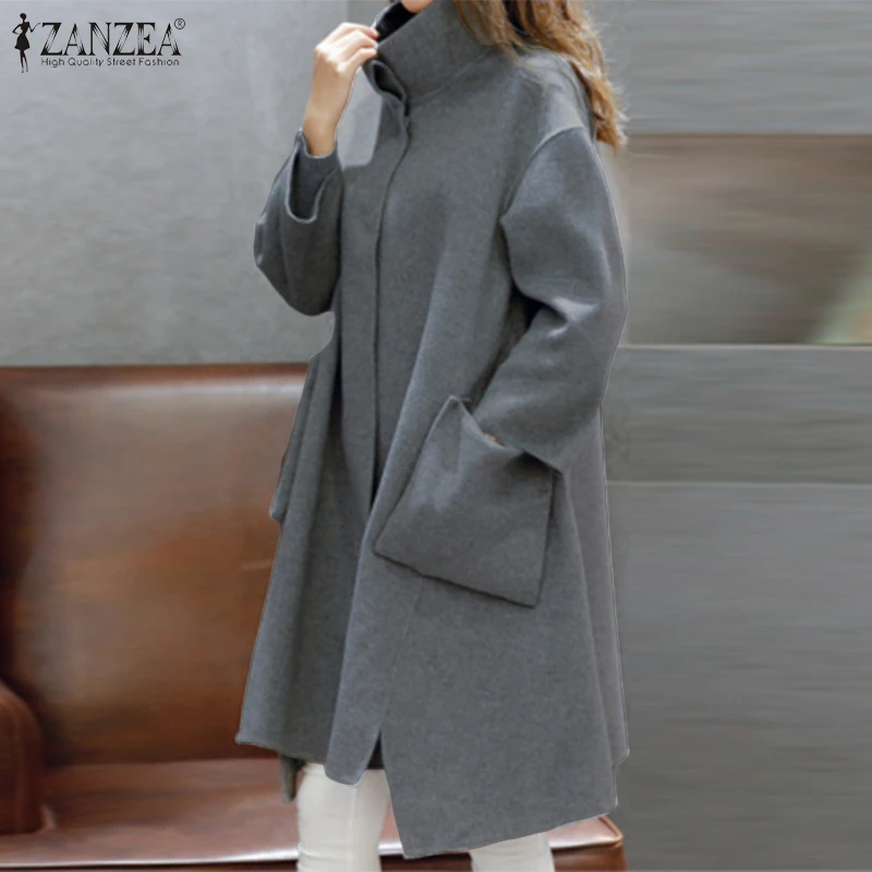 2020 Fashion ZANZEA Women's Coats 2020 Autumn Winter Lady Jackets Solid