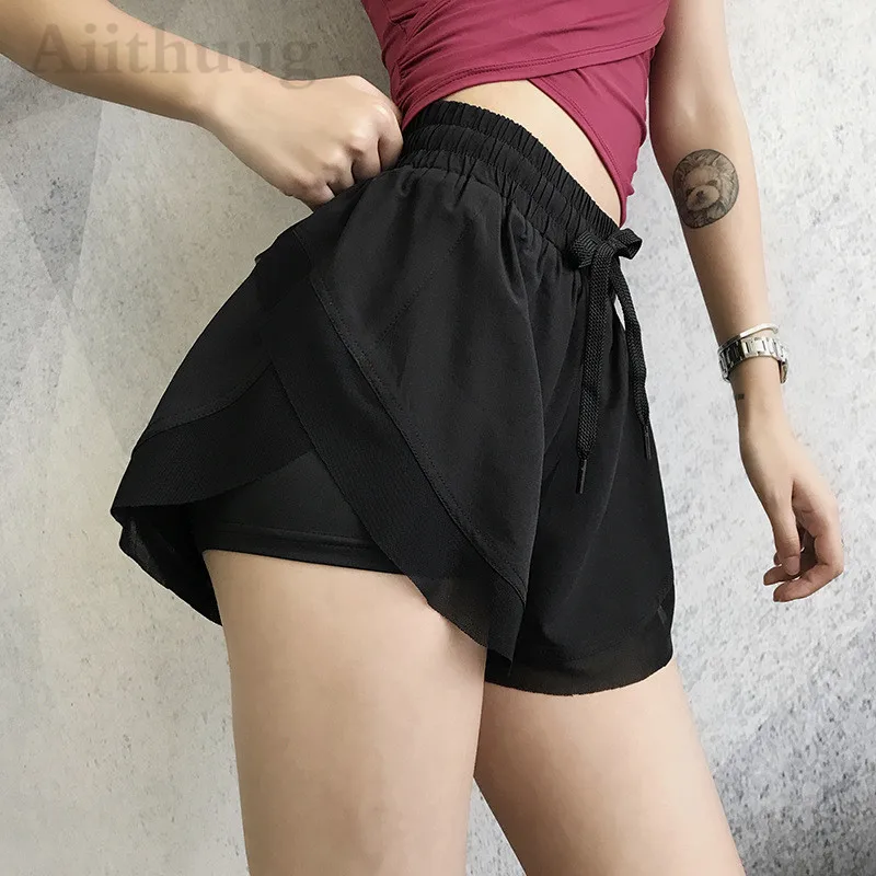 Aiithuug womens calções de corrida de secagem