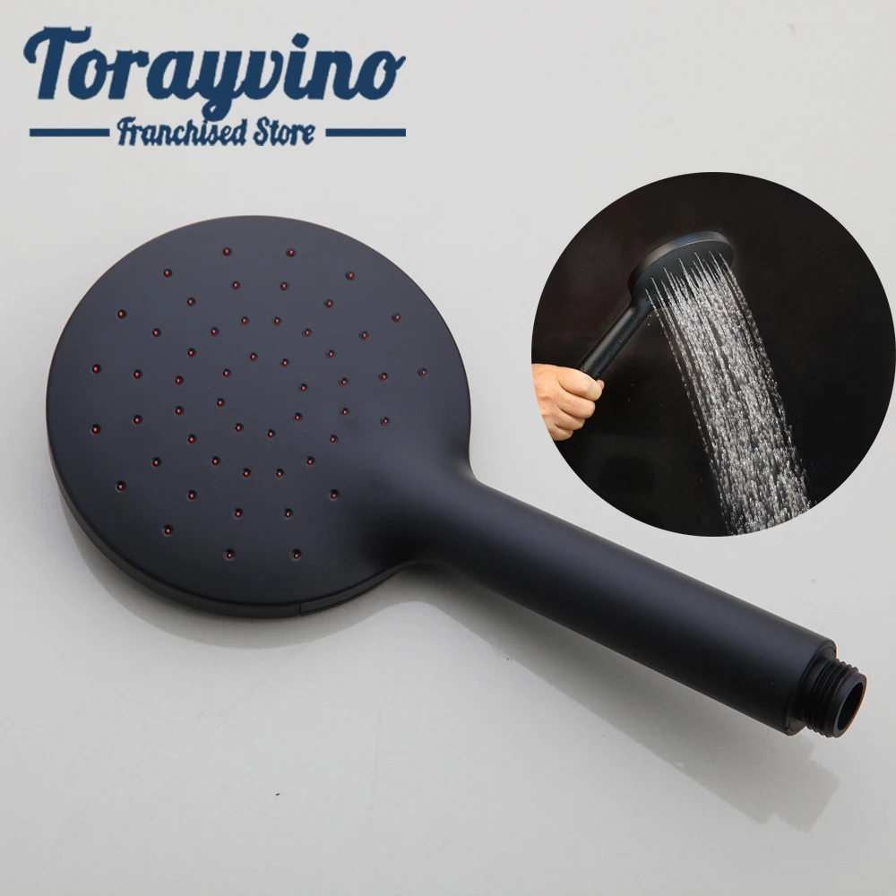 Torayvino, насадка для душа с дождевой насадкой, матовый черный душ, водосберегающий душ, тонкая вода, спрей, круглая насадка для душа, смеситель, смесители