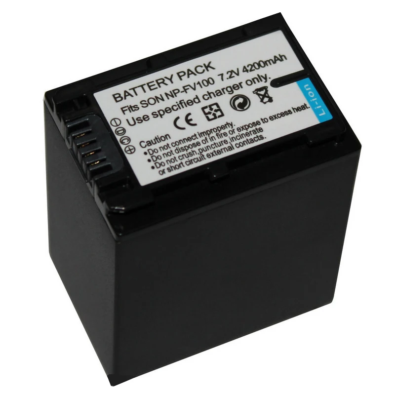 1Pc Rechargeable 4200mAh NP FV100 NP FV100 NPFV100 Camera Battery for