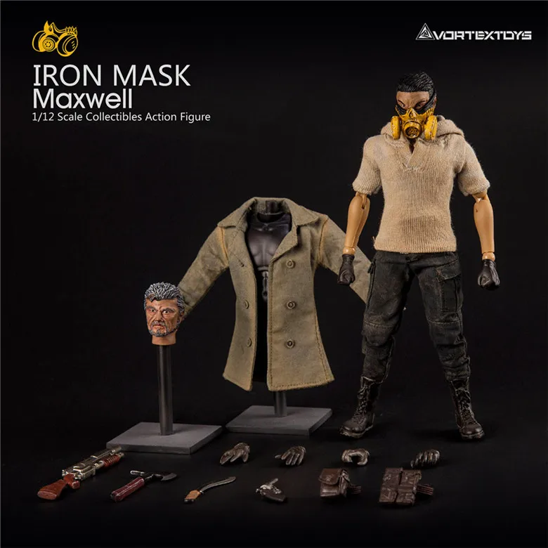 Коллекционная 1/12 весы 15 см мини Ranger Anonymous V00010 Max Well фигурка Двойная модель головы для фанатов подарки