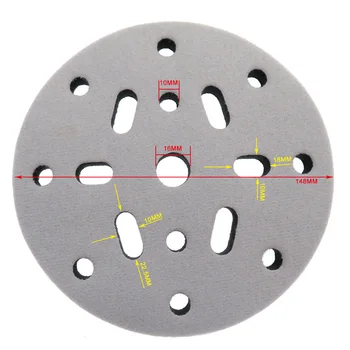 

1pcs 6 150mm Soft Interface Pad For Sanding Disc Backing Pad Power Tool Black