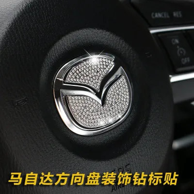 Автомобильные аксессуары для салона алмазное рулевое колесо этикетка для Mazda CX-4 Angkorra автомобильный Стандартный горный хрусталь cx5 Artez алмазное украшение
