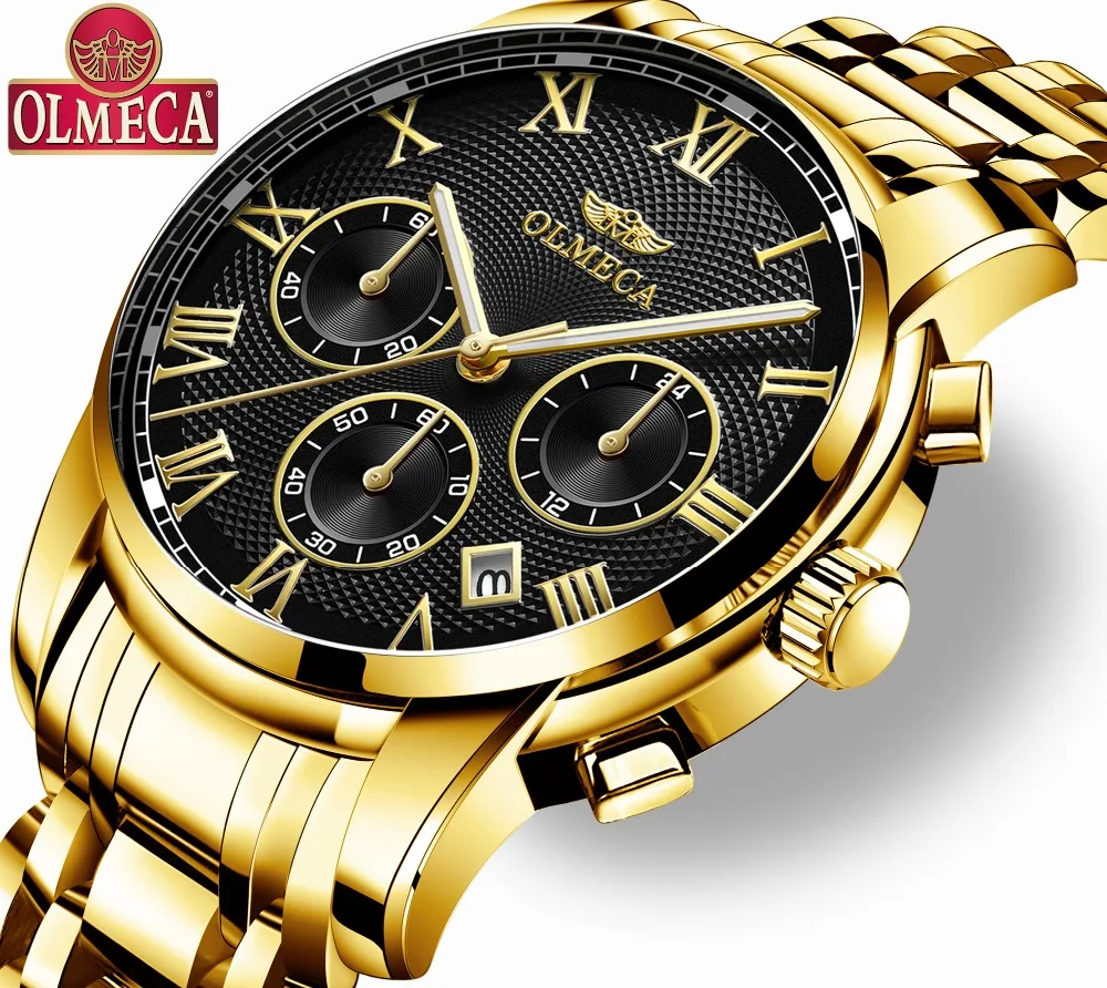 

Top Brand Luxury OLMECA Fashion Quartz Men Watches Casual Male Clock Chronograph Waterproof Wristwatches Relogio Masculino 6288