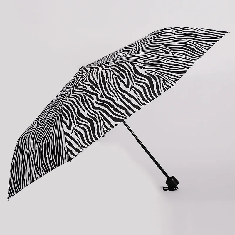 Zebra stripe 3 раза Unbrellas Для защиты от Солнца Анти-УФ женский ультра легкий мини Зонт не автоматический складной Зонты