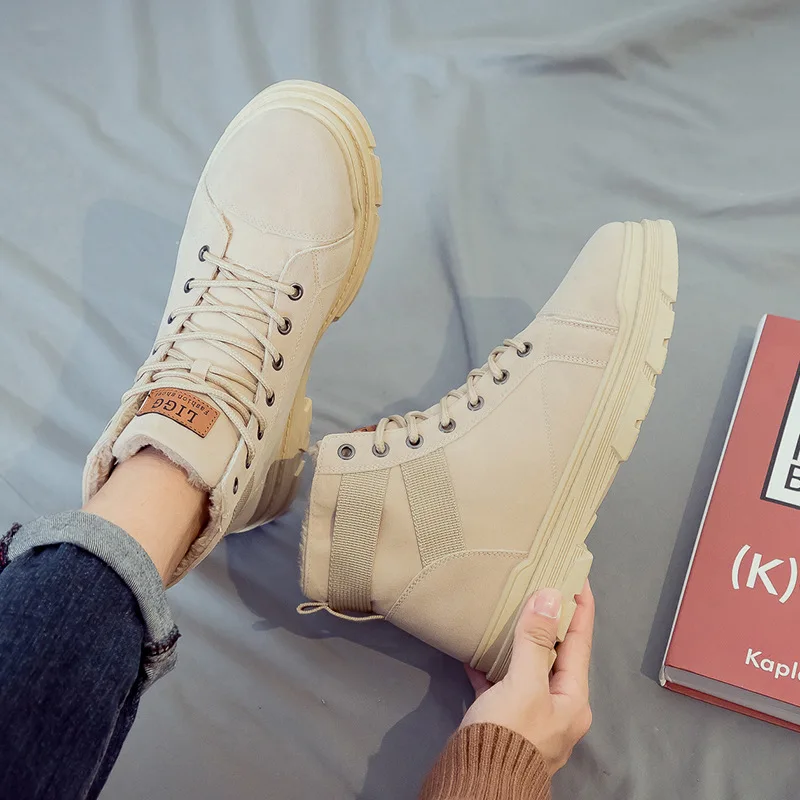 

Ботильоны мужские кожаные, повседневная Уличная обувь, водонепроницаемые рабочие ботинки, теплая Армейская Обувь в стиле милитари, Осень-зима