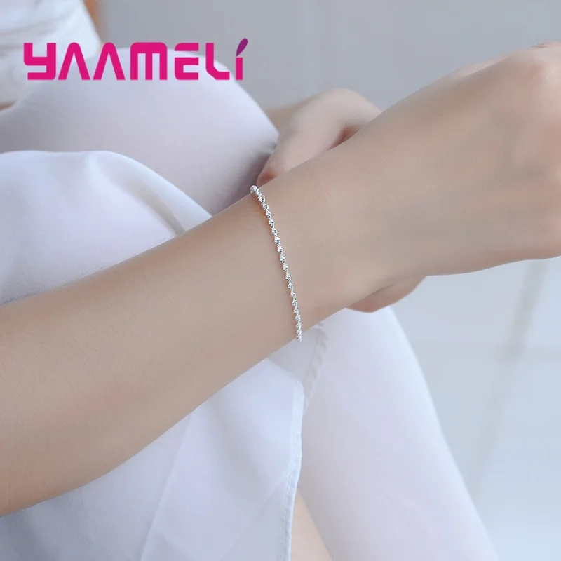 Adjustable Charm 925 Sterling Silver Anklet