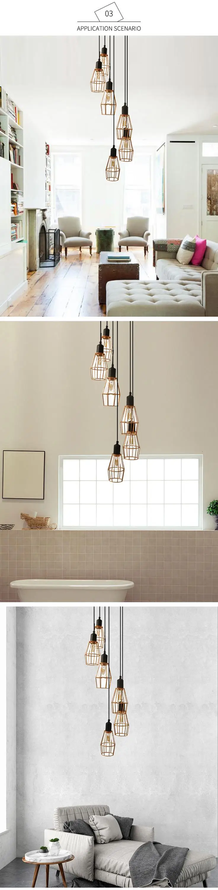 Modern Metal Iron Decorative Indoor Hotel Bar Lobby Led Light Chandelier Pendant kitchen chandelier