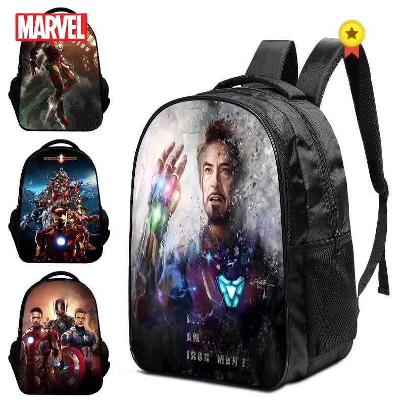 Marvel новая Студенческая сумка с изображением Железного человека, аниме, американский капитан, мужская повседневная сумка на плечо, нейлоновая сумка для мальчиков и девочек, рюкзак