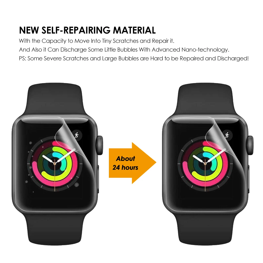 3 упаковки Защитная пленка для Apple Watch Series 4 40 мм 44 м полное покрытие для 4 iWatch ультра-тонкий прозрачный ЖК-экран Защитная крышка