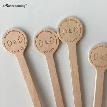 

6" Wooden Cocktail Drink Stirrers drink stirrers cocktail disposable, Pack of 50ct