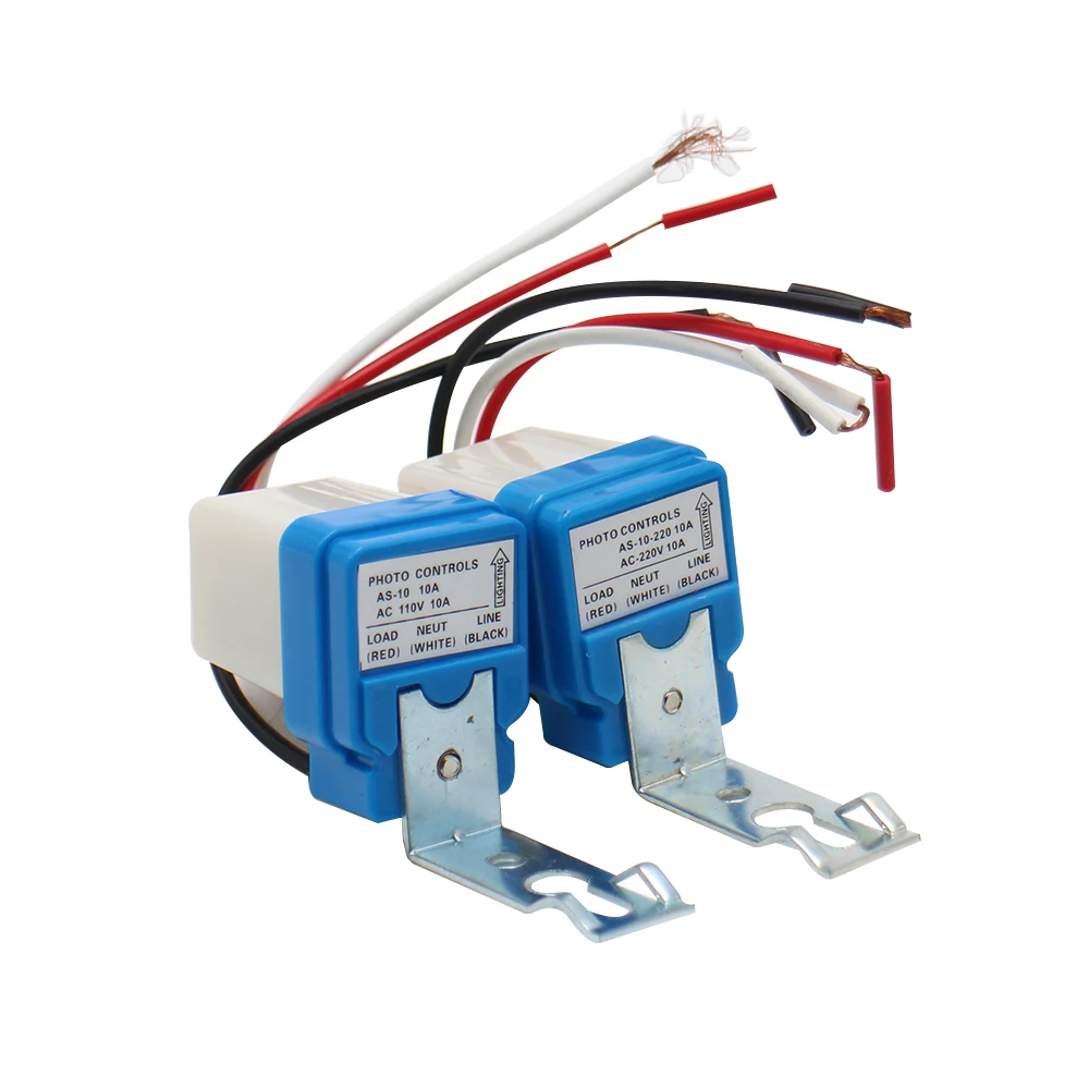 

220V/110V/24V/12V Auto On Off Photocell Street Light Switch Photoelectric Switch 50-60Hz 10A Photo Control Sensor Switch