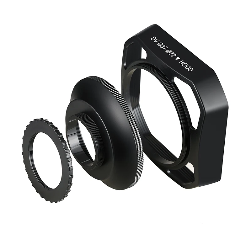 

4K Camcorder WiFi Lens Hood 37mm for Video Camera 72mm for Wide Angle Lens Detachable Lends Hood for Photography Professional