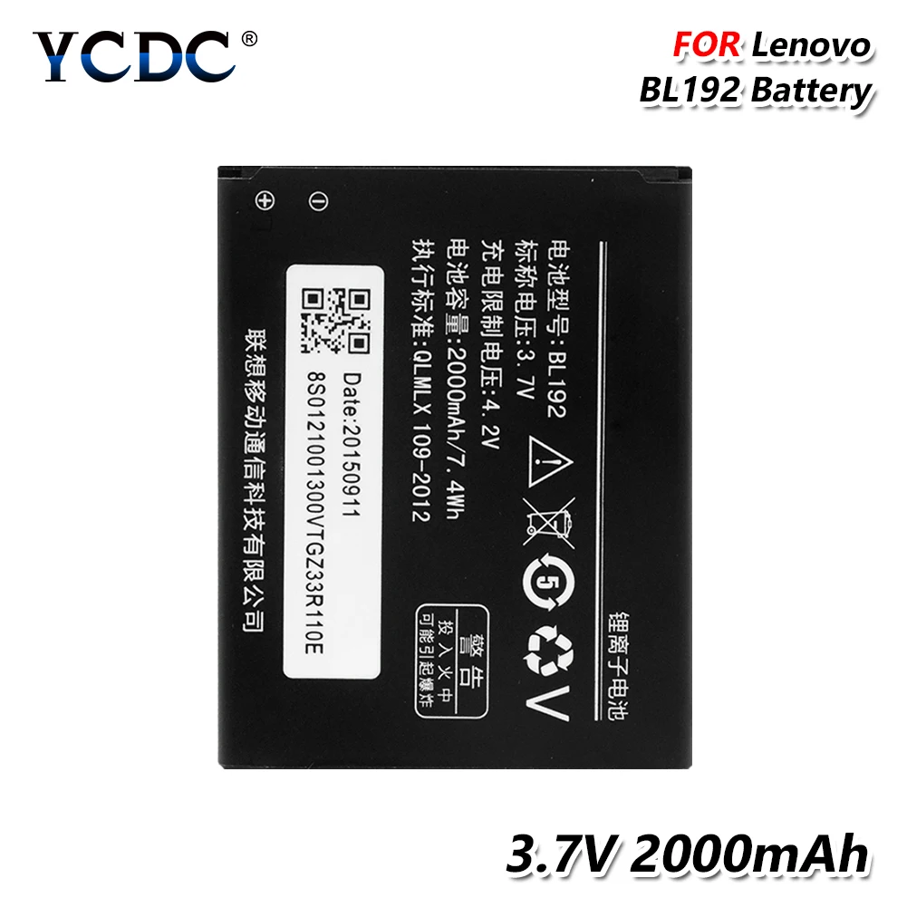 Литий полимерный аккумулятор BL192 3 7 в 2000 мАч для Lenovo A590 A560 A680 A750 A388T смартфон A328 A328T